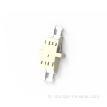 Adaptateur LC Duplex Fiber Optic avec bride sans obturateur